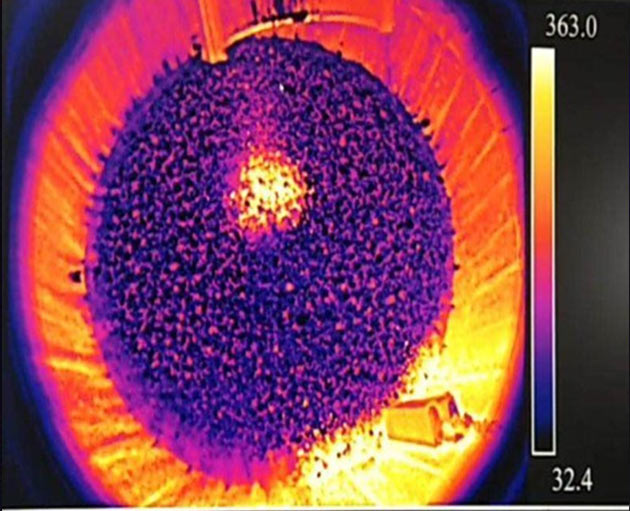 Blast furnace top thermal image distribution monitoring system