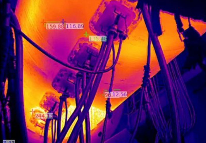 Rotary kiln video thermal imaging system