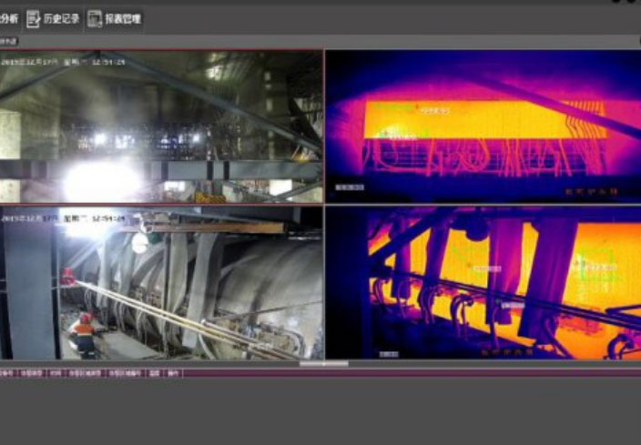 Rotary kiln video thermal imaging system